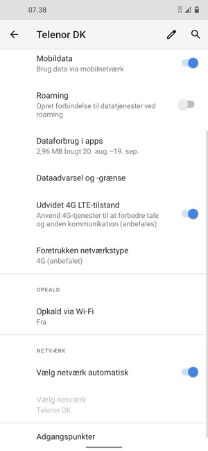 Scroll til og vælg Adgangspunkter