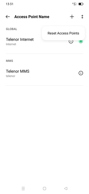 Select Reset Access Points