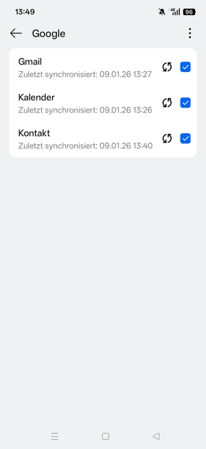 Stellen Sie sicher, dass Kontakt ausgewählt ist