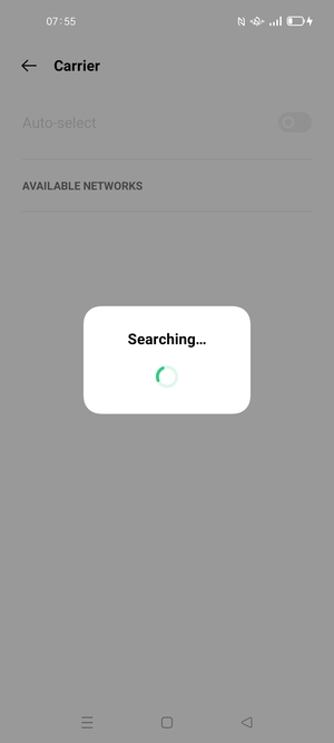 Wait for the search to finish