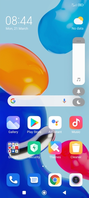 Continue to press to take the volume down to the required level