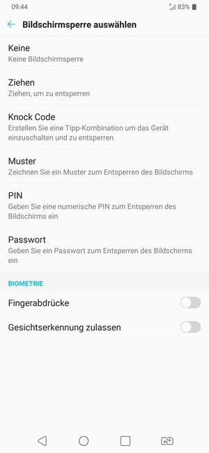 Wählen Sie Muster