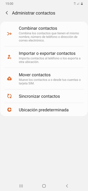 Seleccione Importar o exportar contactos