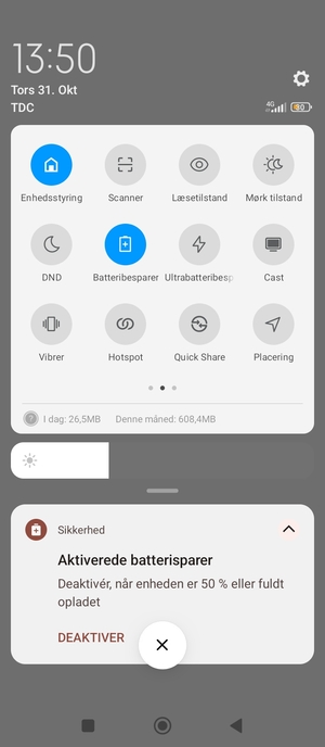 Aktiver Batteribesparer