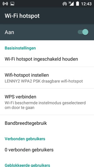 Uw telefoon is nu geïnstalleerd voor gebruik als modem