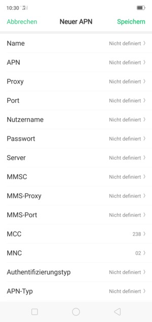 Geben Sie Internet-Informationen ein