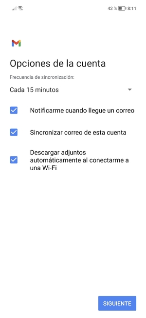 Seleccione SIGUIENTE