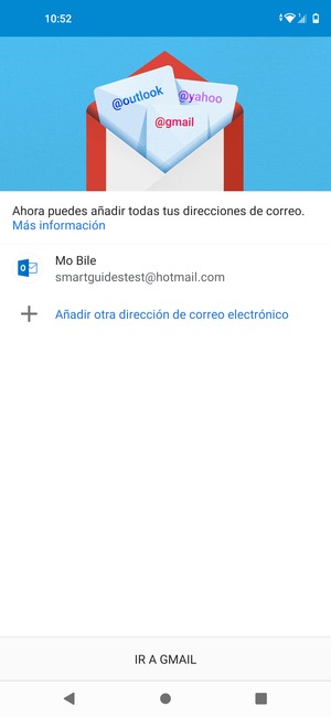 Seleccione IR A GMAIL