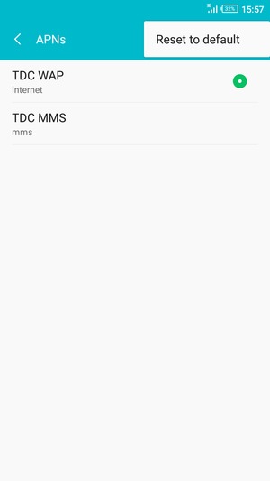 Select Reset to default