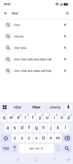 Enter the app name and select Search