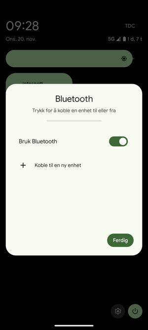 Slå av Bruk Bluetooth