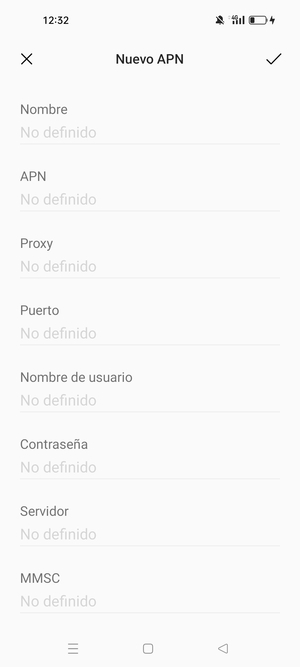 Introduzca la información de Internet