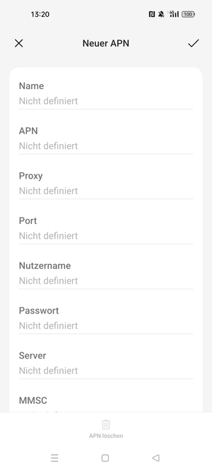 Geben Sie MMS-Informationen ein