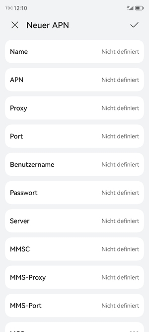 Geben Sie MMS-Informationen ein