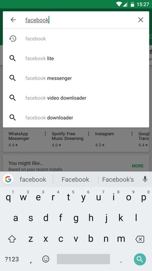 Enter the app name and select Search