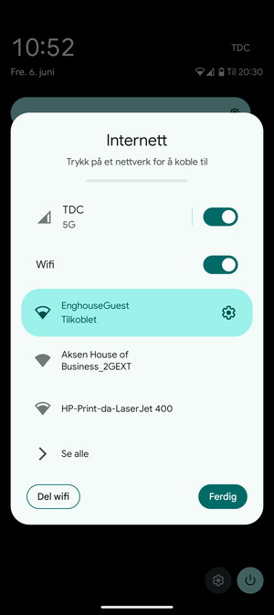 Slå av Wifi