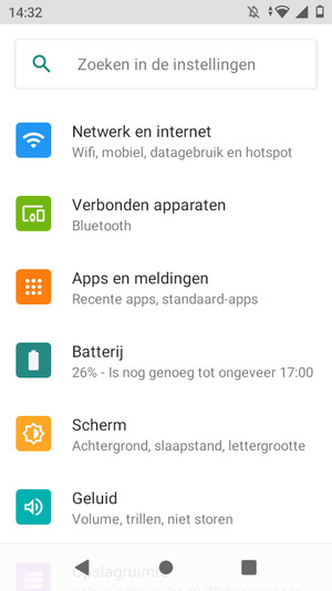 Selecteer Netwerk en internet