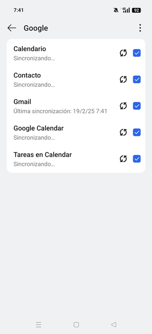 Su información será sincronizada