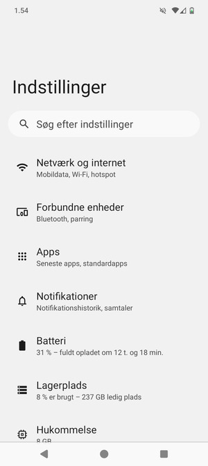 Vælg Netværk og internet