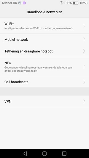 Selecteer Mobiel netwerk