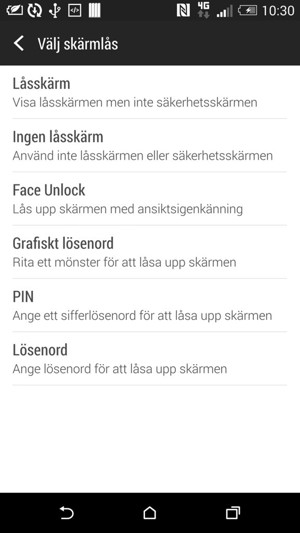 Välj Grafiskt lösenord