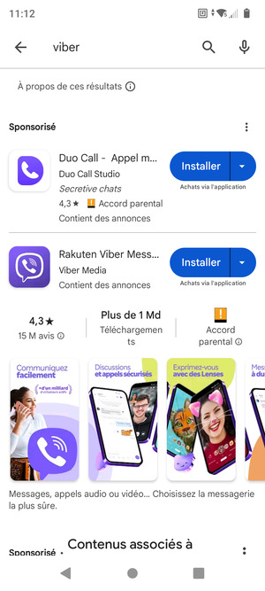 Sélectionnez l'appli