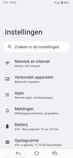 Selecteer Netwerk en internet