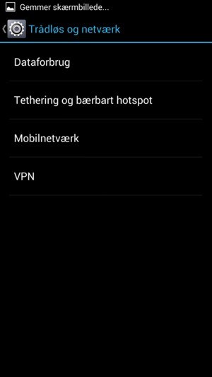 Vælg Tethering og bærbart hotspot