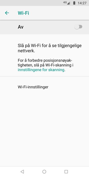 Slå på Wi-Fi