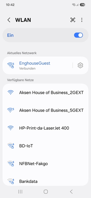 Sie sind nun mit dem WLAN-Netzwerk verbunden