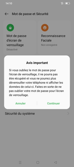 Sélectionnez Continuer