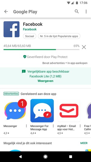 Wacht tot het installatieproces beëindigd is