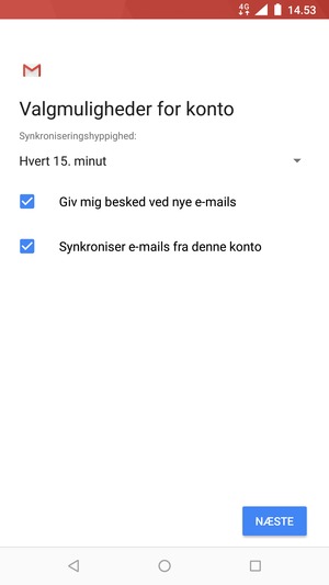 Vælg NÆSTE