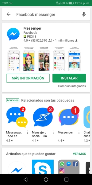 Seleccione la aplicación