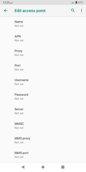 Enter Internet information