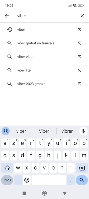 Saisissez le nom de l'appli et sélectionnez Rechercher