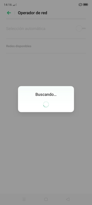 Espere a que la búsqueda termine