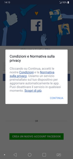 Seleziona CONTINUA