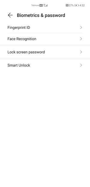 Select Lock screen password