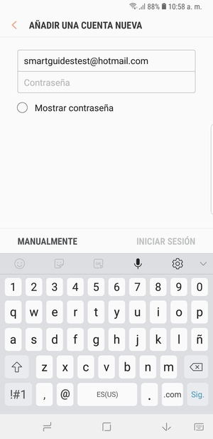 Introduzca su dirección de Hotmail y seleccione Sig.