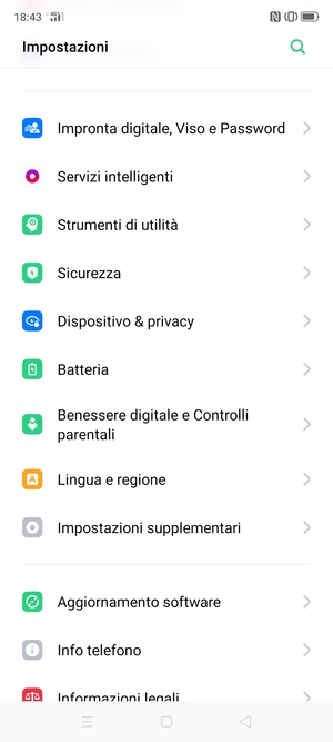 Scorri e seleziona Dispositivo & privacy