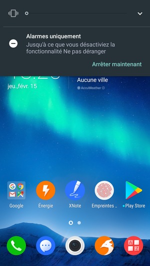 Appuyez une fois de plus pour passer en mode silencieux