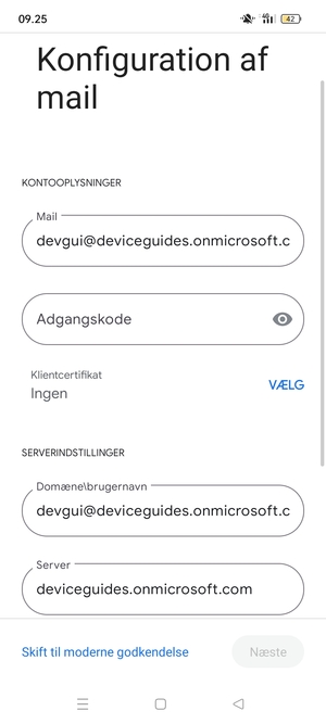 Indtast din adgangskode