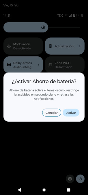 Seleccione Activar