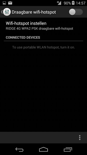 Selecteer Wifi-hotspot instellen