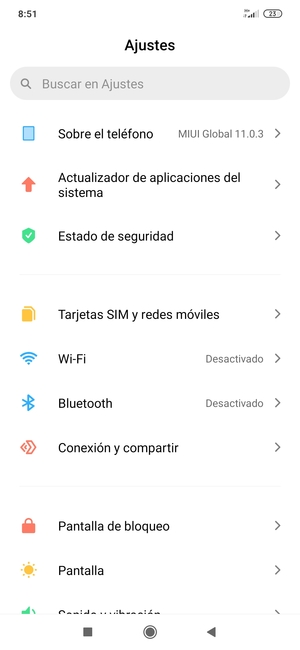 Seleccione Tarjetas SIM y redes móviles