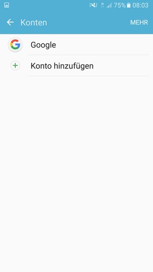 Wählen Sie Google