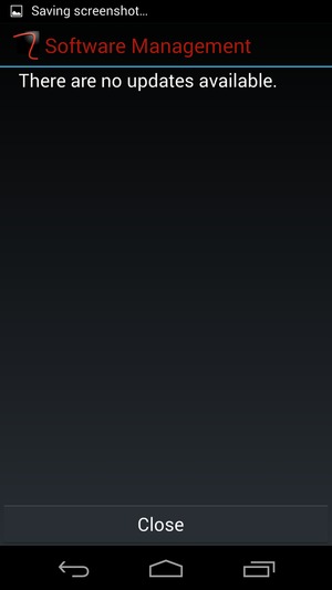If your phone is up to date, select Close