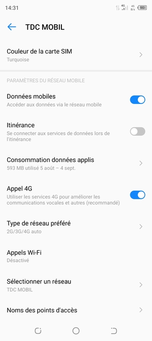 Pour changer de réseau en cas de problèmes de réseau, sélectionnez Sélectionner un réseau