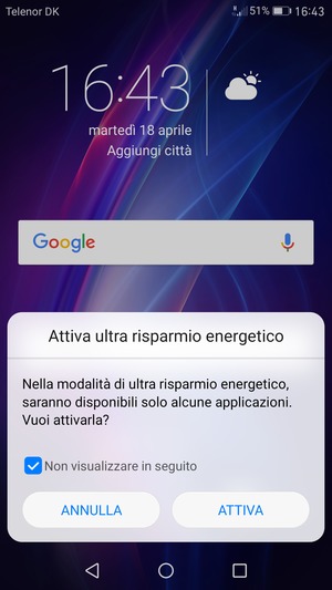 Seleziona ATTIVA